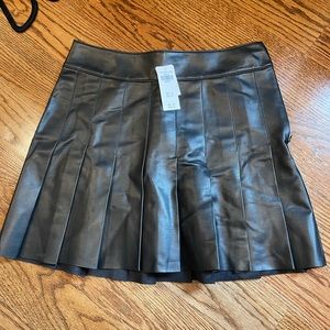 Abercrombie vegan leather pleated skirt